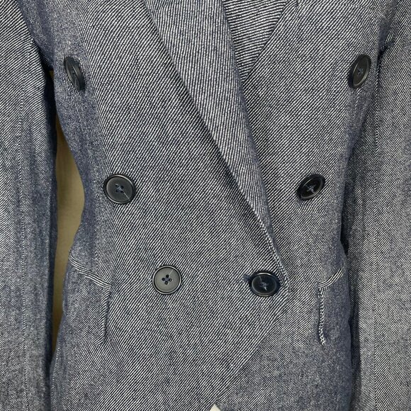 Ryegrass Linen Blend Buttoned Collared V-Neck Lined Blazer Jacket Size 4 Office - Picture 2 of 11